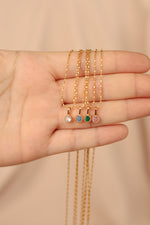 Load image into Gallery viewer, Collar chapa de oro brillo color