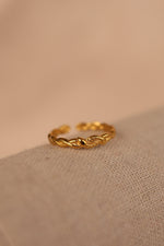 Load image into Gallery viewer, Anillo ajustable de acero inoxidable talla #7 y #8