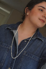 Load image into Gallery viewer, Collar de perlas de río largo