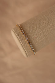 Pulsera zirconias ajustable en acero inoxidable