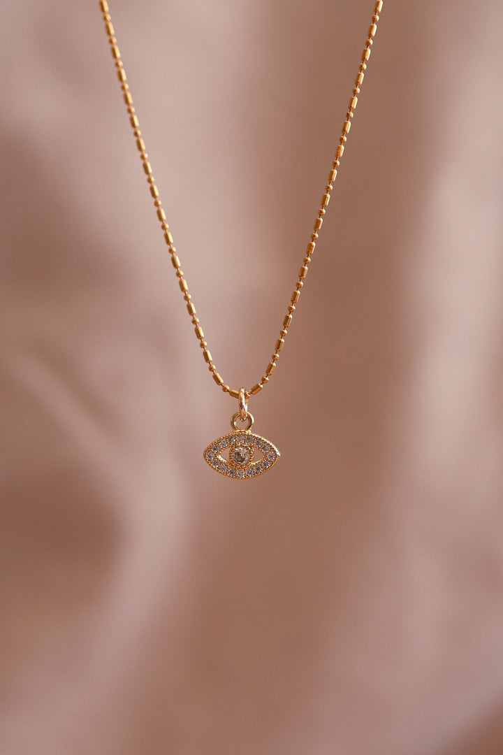 Collar chapa de oro ojo chico