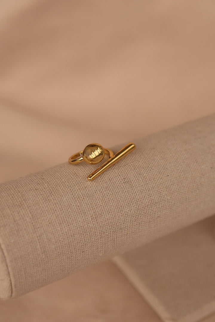 Anillo chapa de oro ajustable a tallas #6.5 #7 #8 #8.5