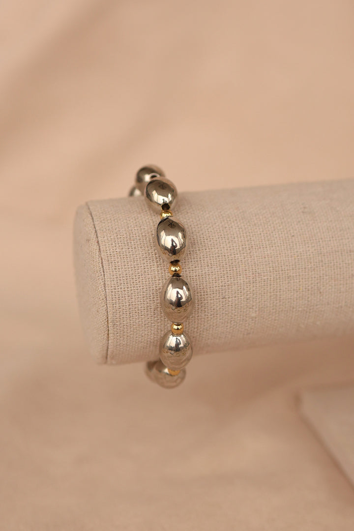 Pulsera chunky de chapa de oro