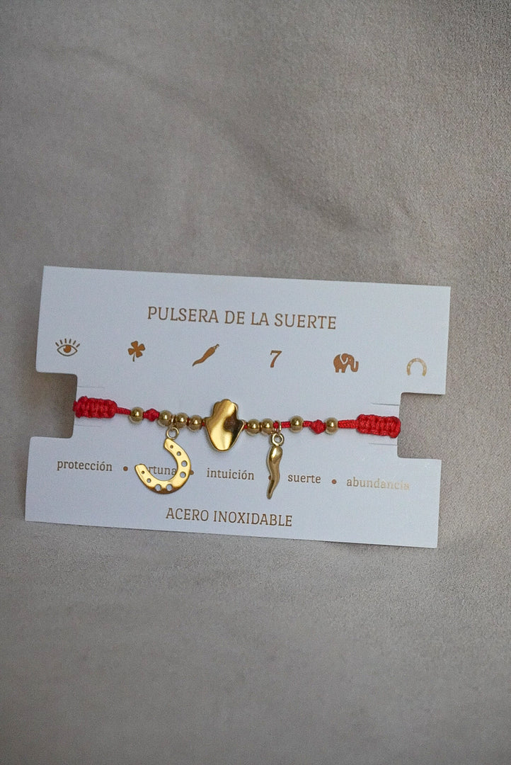 Pulsera de la suerte en acero inoxidable