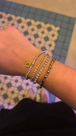 Load image into Gallery viewer, Pulsera zirconia acero inoxidable con broche
