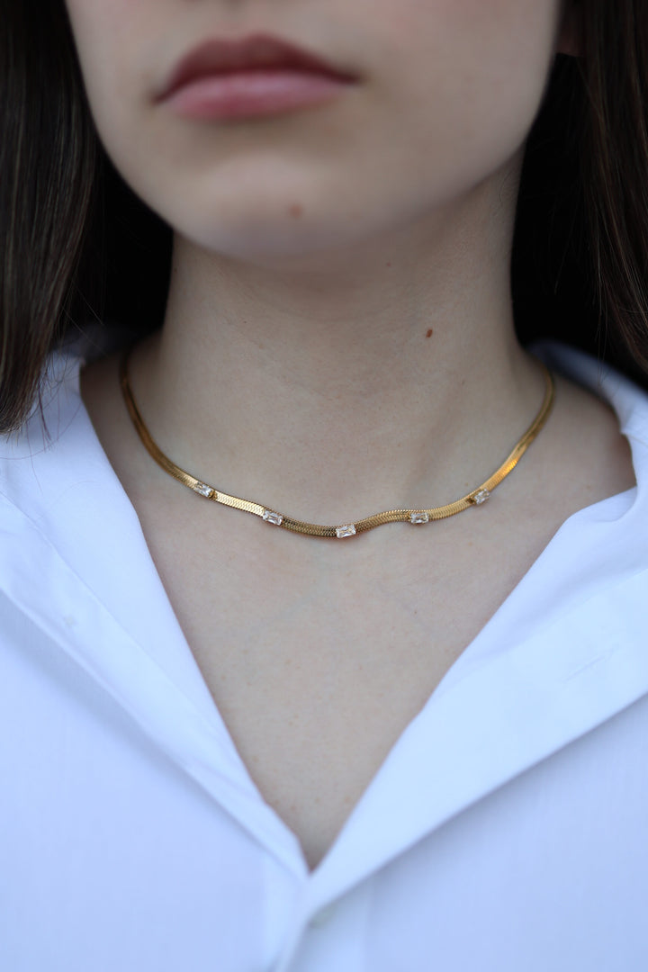 Cadena acero inoxidable con zirconia.