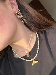 Hoop estrella de mar y perlas