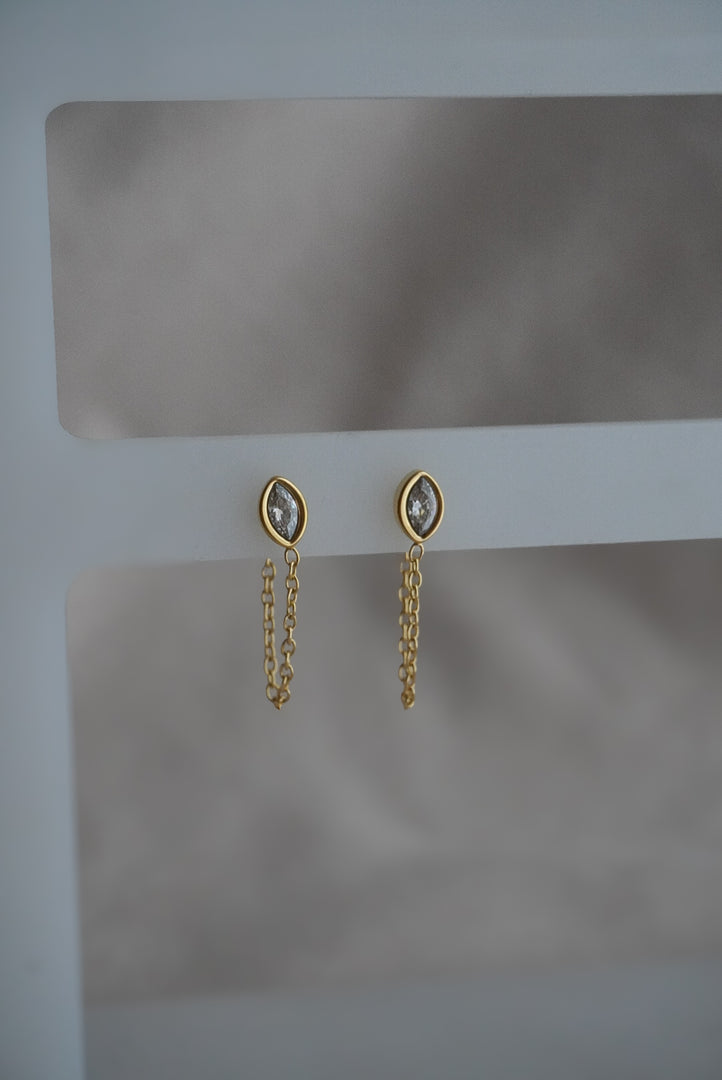 Aretes de cadena acero inoxidable