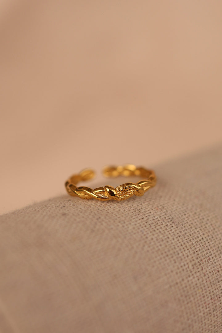 Anillo ajustable de acero inoxidable talla #7 y #8