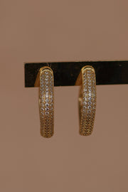 Arracada chapa de oro con zirconias