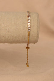 Pulsera doble zirconia acero inoxidable