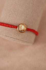 Pulsera acero inoxidable roja con san Benito