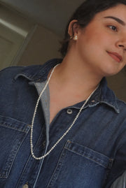 Collar de perlas de río largo