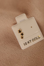 Load image into Gallery viewer, Broquel triple estrella lado derecho oro 10 kilates

