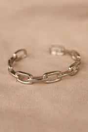 Brazalete acero inoxidable plateado