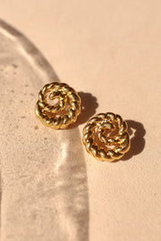 Arracada espiral torzal acero inoxidable