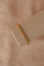 Load image into Gallery viewer, Pulsera balines con ojos turcos de colores en acero inoxidable.
