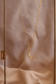 Collar luna chapa de oro