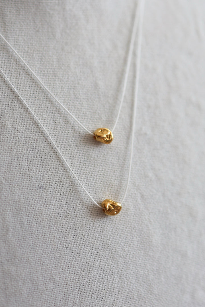 Collar doble chapa de oro