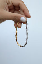 Load image into Gallery viewer, Pulsera elástica bicolor de acero inoxidable

